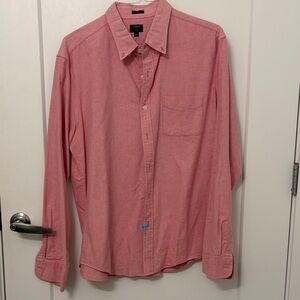 J. Crew Men's Casual Pink Button-Down Shirt